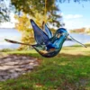Blue Hummingbird Mouth-Blown Glass Ornament, One of a Kind - 01